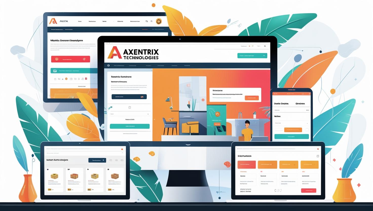 Website & E-commerce Development _ with company name Axentrix Technologies